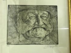 AFTER S COPPYS "Study of an Old Man", engraving, limited edition No'd.