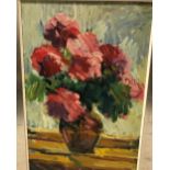 LEON ABRAMOWICZ (1889-1978) still life of flowers in a vase oil on canvas