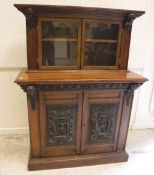 A late 19th Century oak buffet,