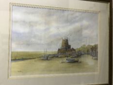 DAVID WEBB "Clye Windmill Norfolk", watercolour, signed and dated 2000 bottom left,