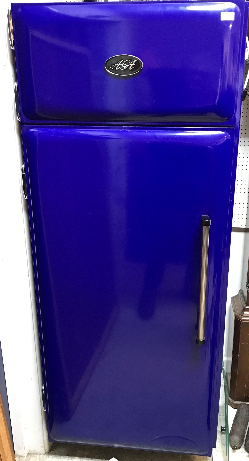 An Aga Model HA350STD-R2 refrigerator in royal blue,