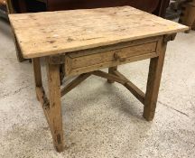 A 19th Century Spanish pine side table,