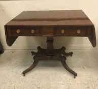 A Regency mahogany sofa table,