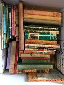 Nine boxes of various books mainly on the subject of Sporting and Gardening