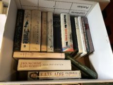 Two boxes of various biographies / autobiographies including DAVID IRVING "Churchill's War",