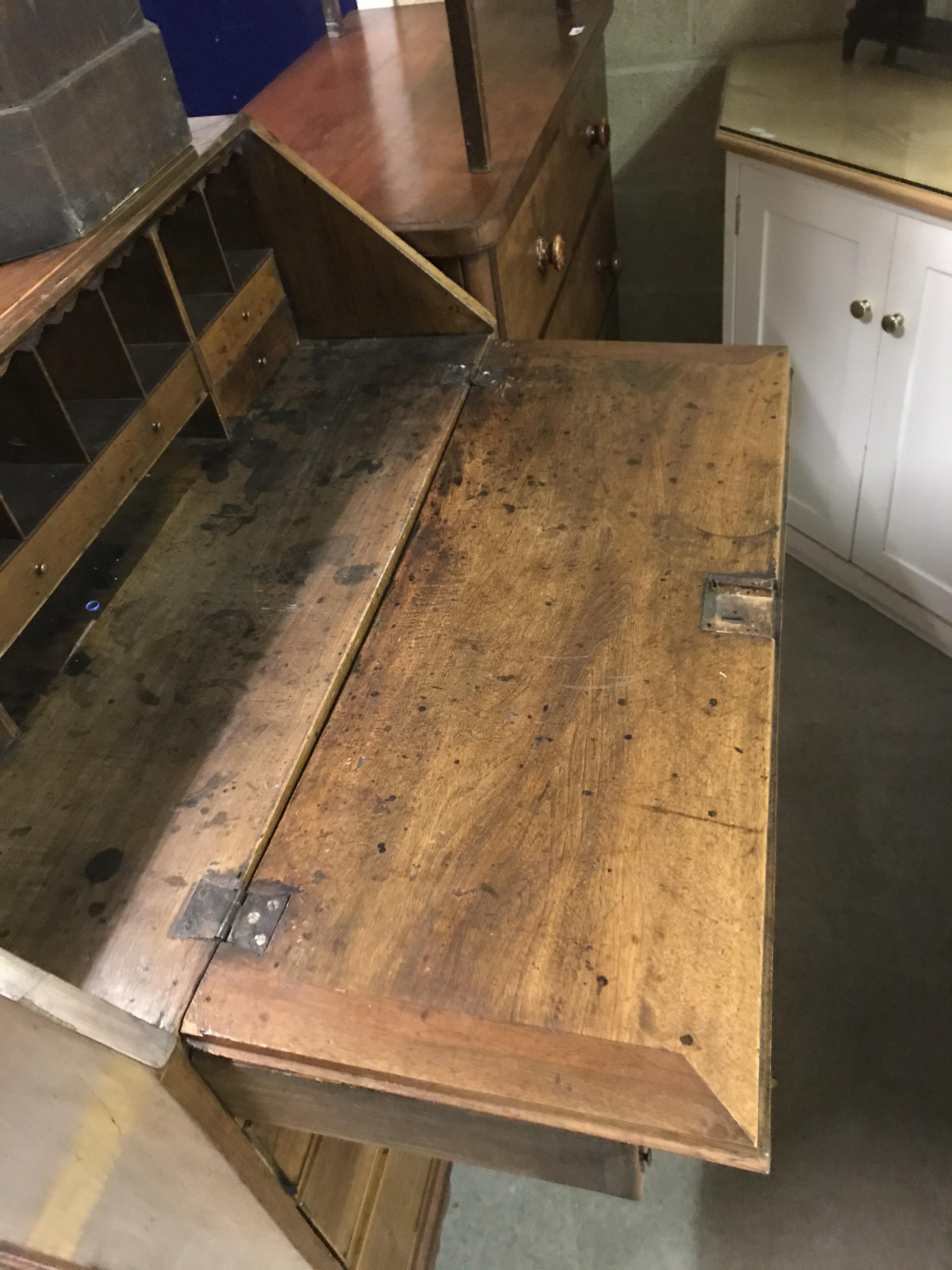 An 18th Century walnut bureau, - Image 13 of 16