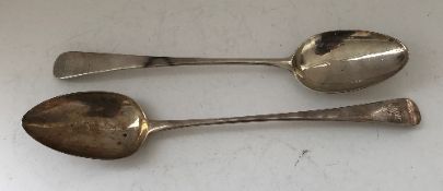 A George III silver Old English pattern serving spoon (by George Smith III, London 1785),