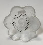 A Lalique bottle stopper as a flower head, 10.