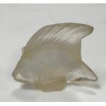 A Lalique figure of a fish 4.8 cm high CONDITION REPORTS In need of a clean all over.