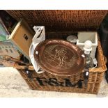 A Fortnum & Mason hamper containing various sundry household and decorative items,