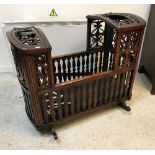 A 19th Century mahogany crib or cradle,