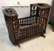 A 19th Century mahogany crib or cradle,