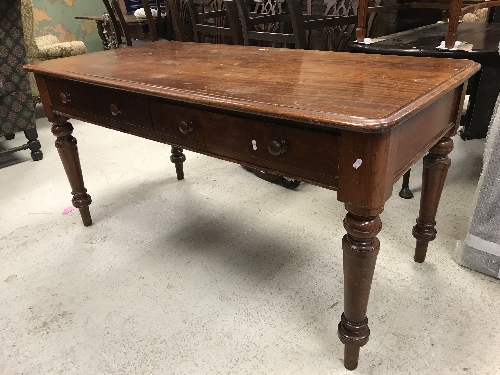 A Victorian mahogany writing table, - Image 2 of 13