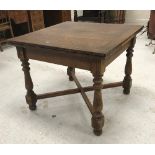A 19th Century mahogany rectangular drop-leaf dining table, 139 cm wide x 113 cm deep x 70 cm high,