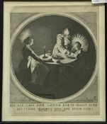 AFTER JACQUES CALLOT "The Holy Family seated at a dining table in candlelight" black and white