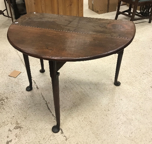 A late George III mahogany oval drop-leaf dining table on turned tapering legs to pad feet, - Image 5 of 5