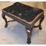 An early 18th Century walnut stool,