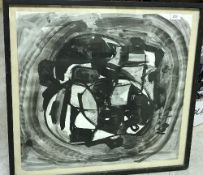 TORIBIO "Abstract study" monochrome watercolour, signed and dated '65 lower left 55.