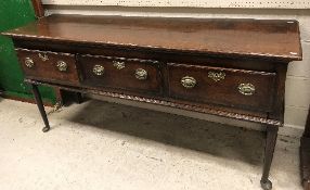 A 19th Century North Country English oak dresser,