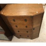 A 1930s oak bedroom chest in the Art Deco style,