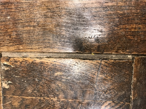 A 19th Century French oak refectory style dining table, - Image 3 of 5