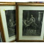 19TH CENTURY ENGLISH SCHOOL "The Princess of Wales and her sister making music" and "The Prince of