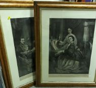 19TH CENTURY ENGLISH SCHOOL "The Princess of Wales and her sister making music" and "The Prince of