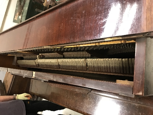 An early 20th Century rosewood cased upright piano, - Image 2 of 3