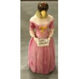 A Royal Worcester candle snuffer as a singing bird headed woman "Diffidence",