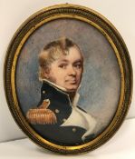 THOMAS HARGREAVES (1774-1847) - Pupil of Sir Thomas Lawrence "Gentleman in naval officer's uniform",