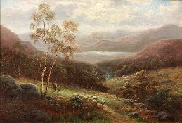 WILLIAM MELLOR (1851-1931) "Ullswater from the hills, Westmorland",