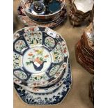 A collection of Oriental wares to include various Imari palette plates,