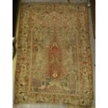 A Caucasian prayer rug with animal design,