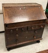 A 19th Century oak bureau,