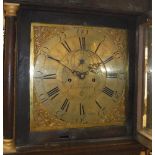 A circa 1800 oak long case clock,