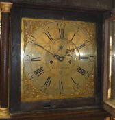 A circa 1800 oak long case clock,