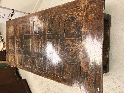 A 19th Century French oak refectory style dining table, - Image 2 of 5