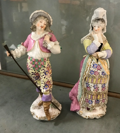 A pair of 19th Century Samson of Paris figures "Precieuse" and "Léandre",