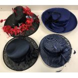 Four ladies dress hats,