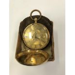 A 19th Century 18 carat gold pocket watch with engine turned decoration,