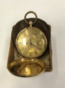 A 19th Century 18 carat gold pocket watch with engine turned decoration,