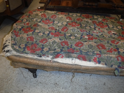 A Victorian day bed (for upholstery) with scroll end, - Image 6 of 7