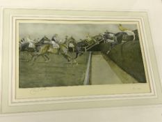 AFTER CECIL ALDIN "The Grand National, Valentine's" colour print, signed in pencil,