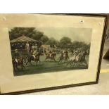 AFTER CUTHBERT BRADLEY "Polo match before King Edward and entourage" colour print published July