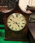 A circa 1830 mahogany and brass inlaid bracket clock,