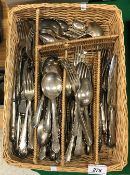 A collection of plated cutlery