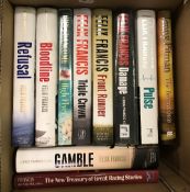 Four boxes of various books, mainly Nove