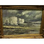 GJS "Stormy Coastal Landscape with White