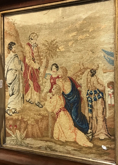 A 19th Century needlework tapestry panel - Image 2 of 2