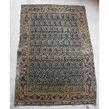 A Kashan rug with all over leaf decorati